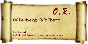 Offenberg Róbert névjegykártya