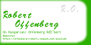 robert offenberg business card